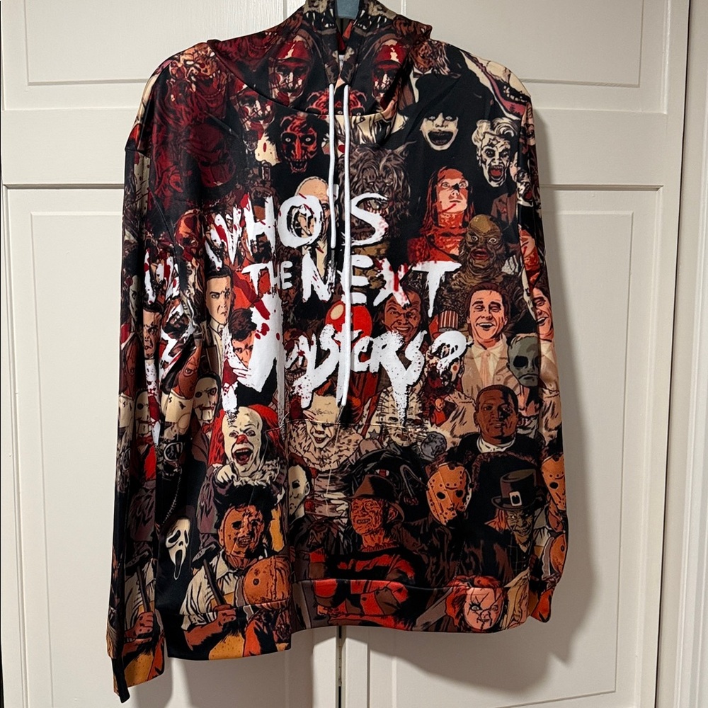 “Whose the Next Monster” Horror Icons Graphic Hoodie Unisex Halloween